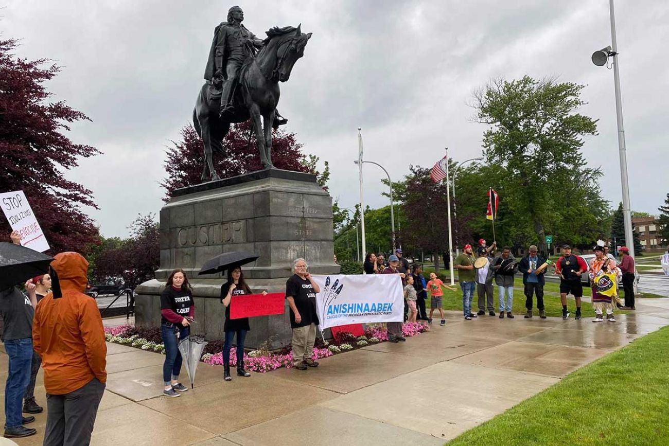 Monroe’s monument to George Armstrong Custer