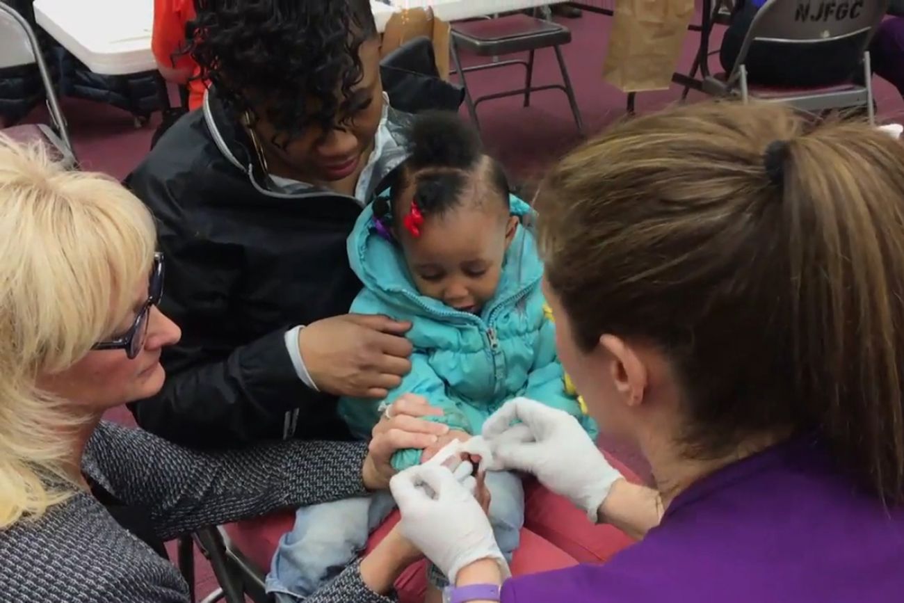 child being tested