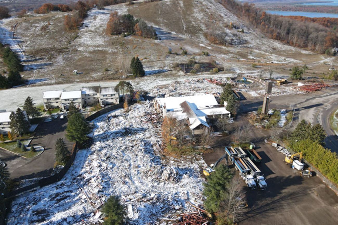 former Sugar Loaf ski resort bird's eye view