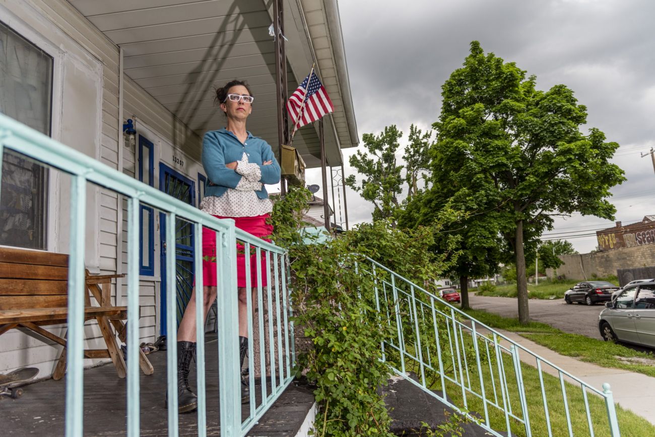 woman on porch 