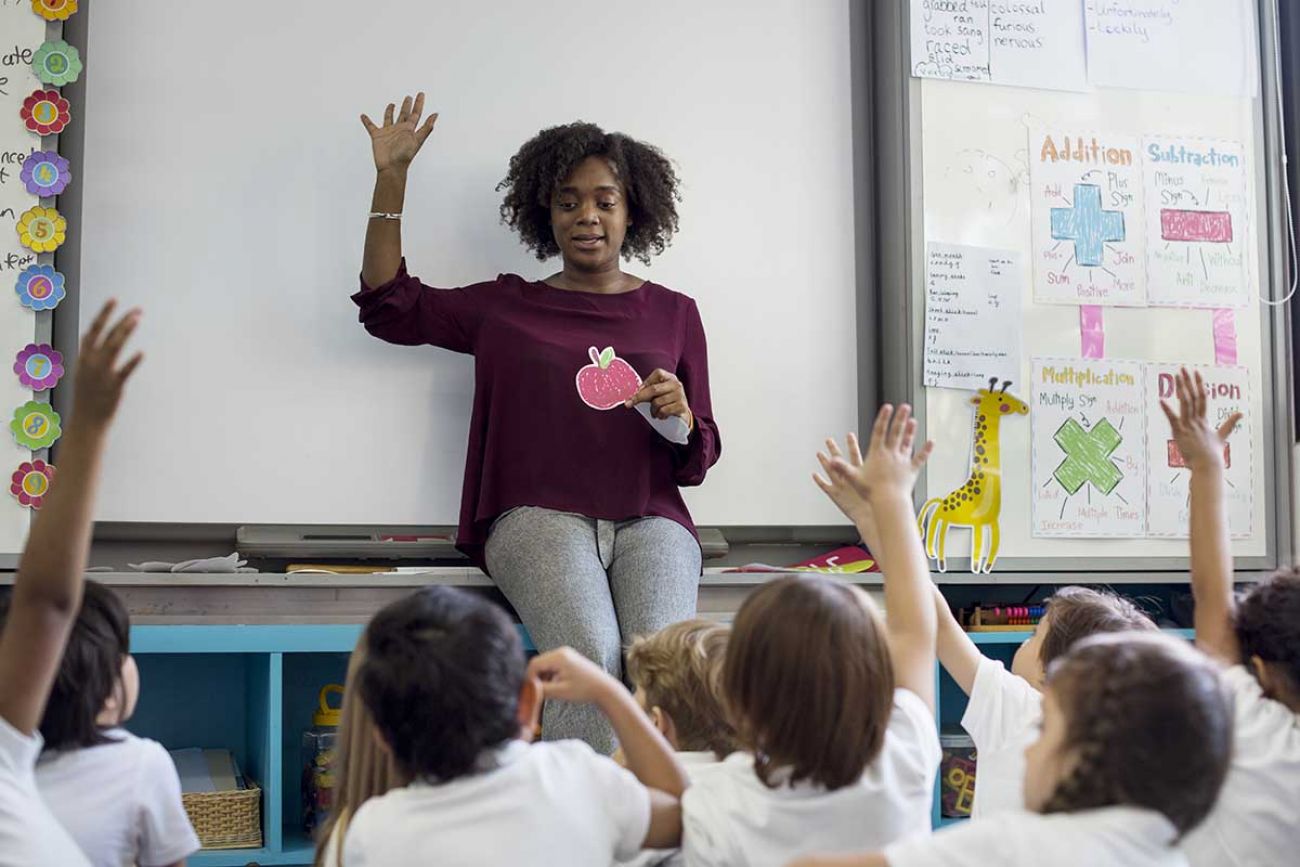 teacher in a classroom