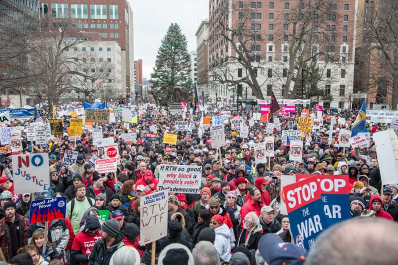 right to work protest in 2012