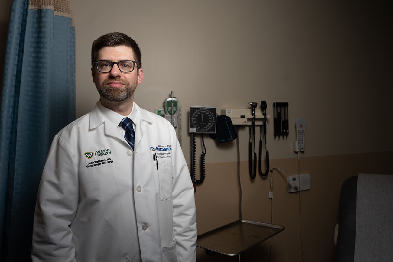 Dr. John Wallbillich in his office 