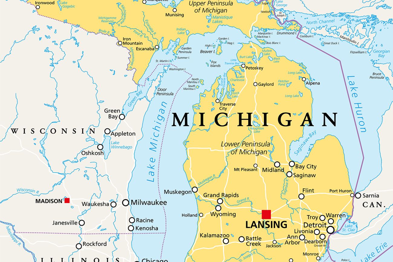 Michigan map