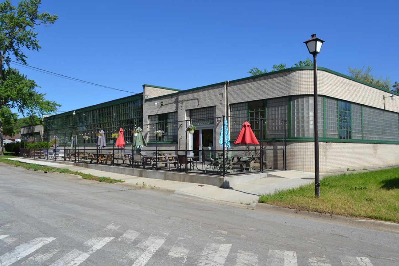 a sunny day outside The Clark Equipment Company in Buchanan