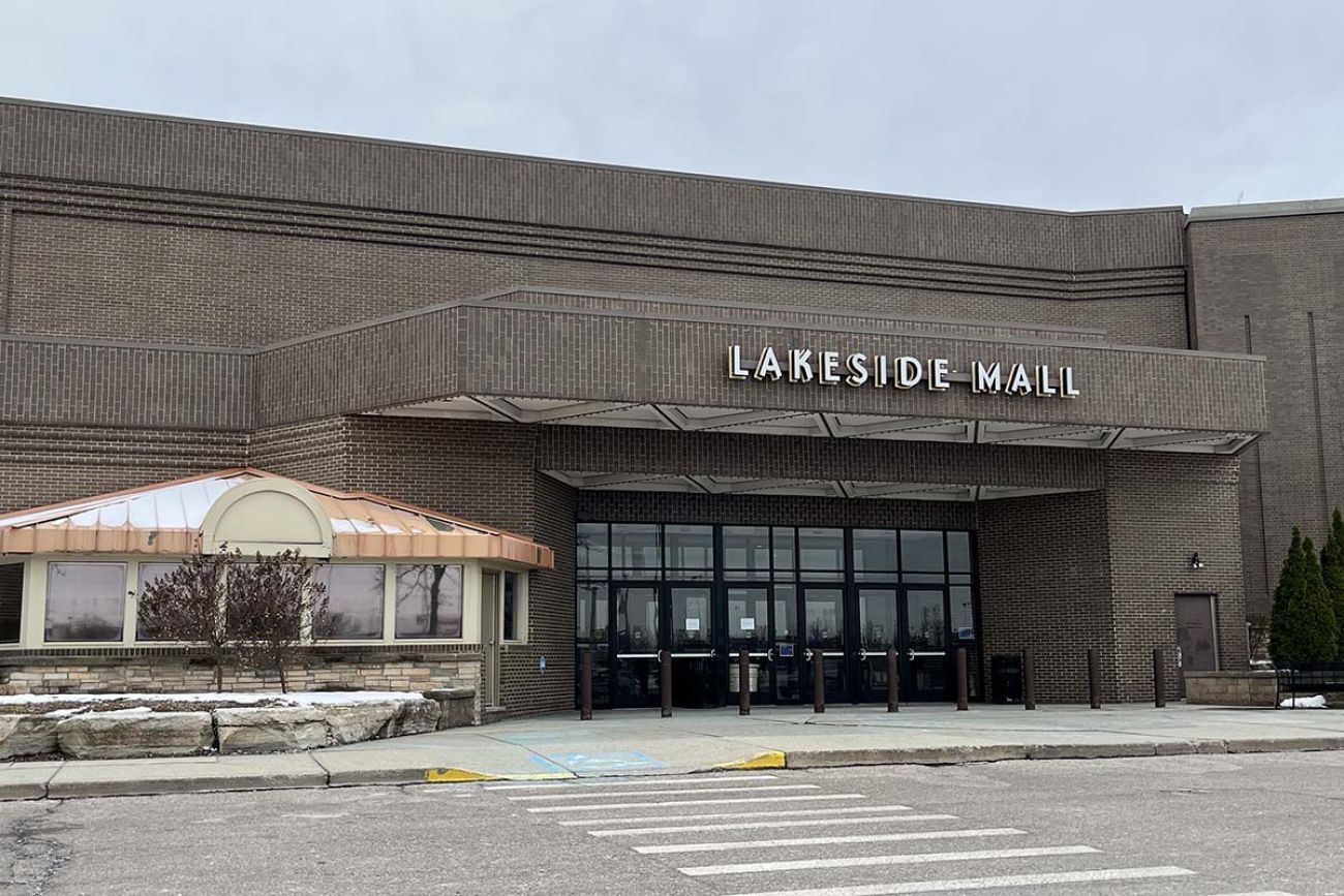 outside the lakeside mall in Sterling Heights