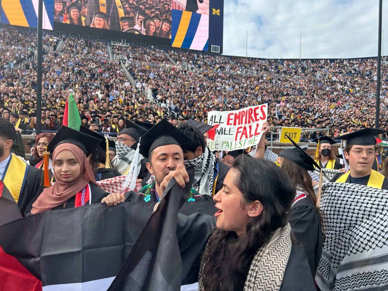 University of Michigan commencement demonstrators