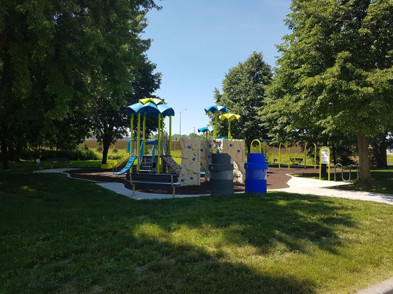 an empty playground on a sunny day