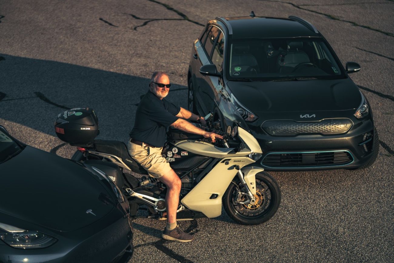 Man on motorcycle