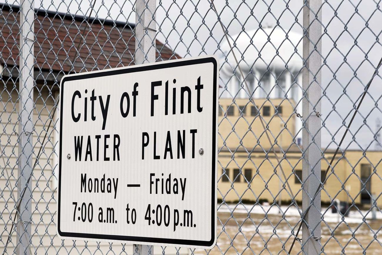 City Of Flint Water Plant Sign 