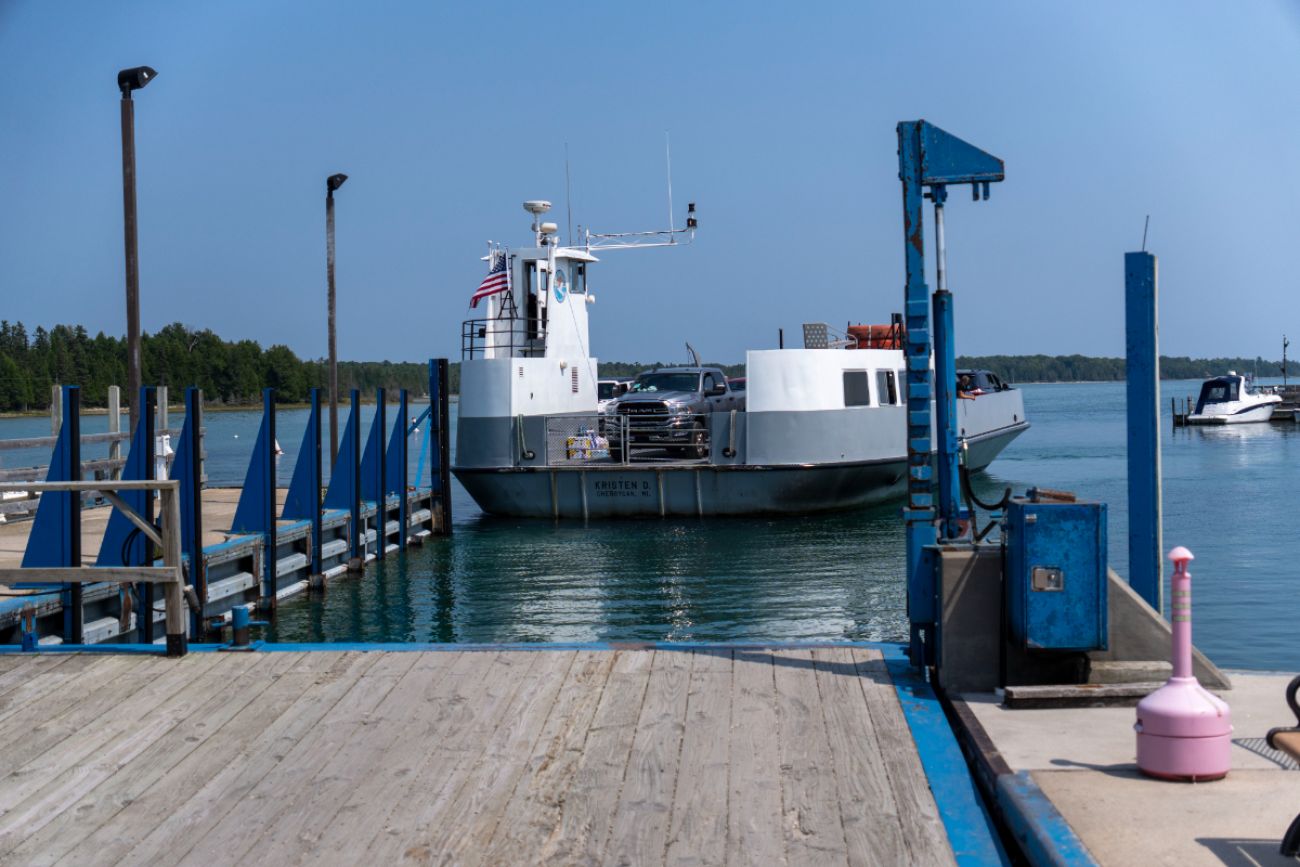 A ferry on a sunny day