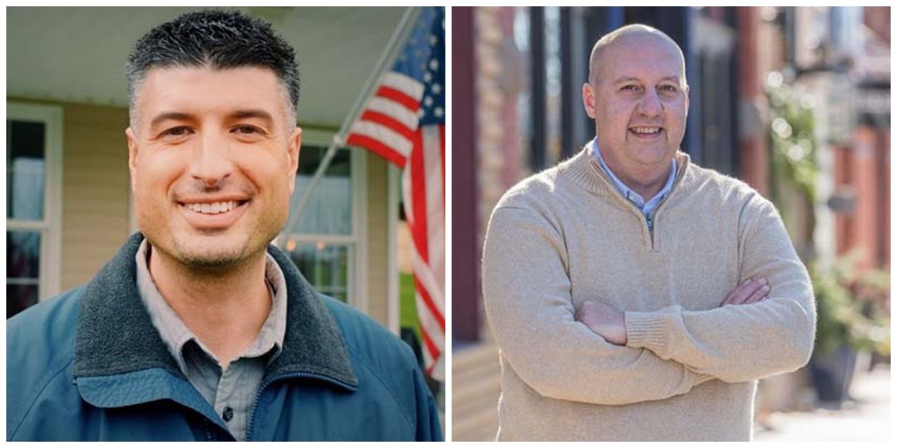 Former state Sens.Tom Barrett, left, and Curtis Hertel Jr.,right