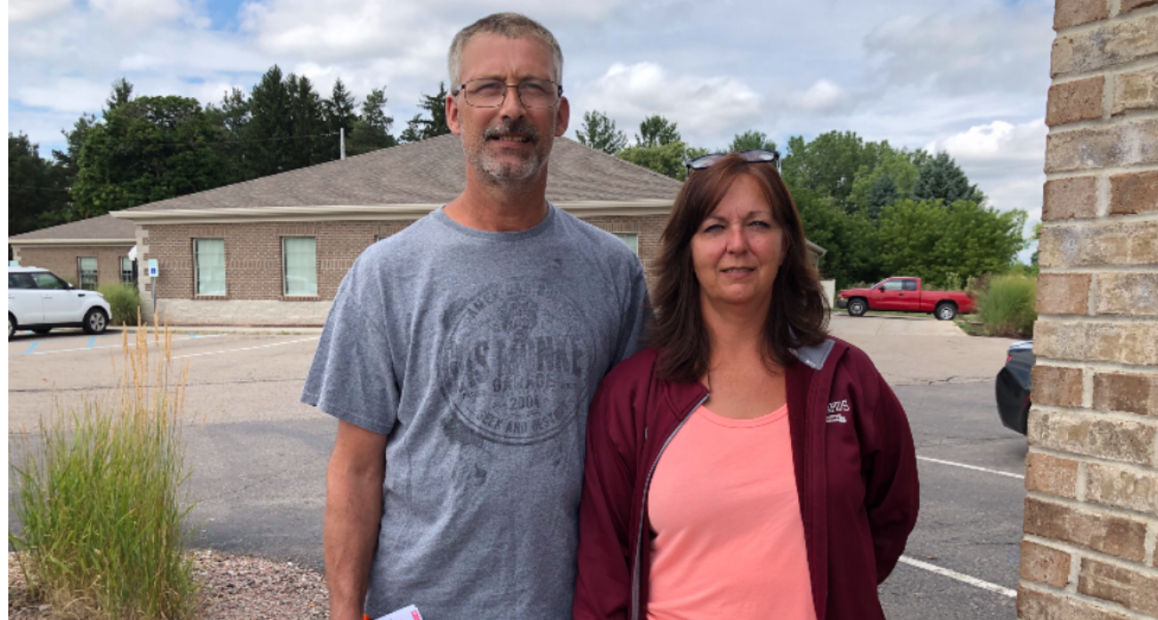 Couple at Secretary of State office