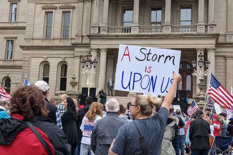 rally in Lansing 