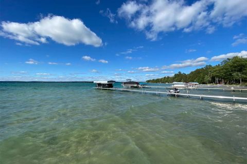 Higgins Lake on a sunny day