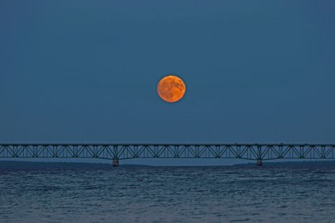 moon over water