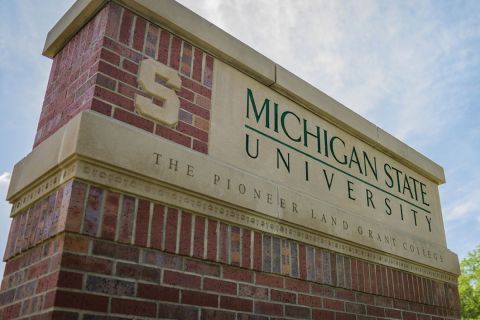 Michigan State University sign