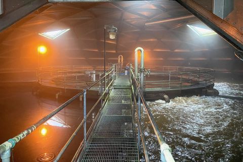 inside the water treatment plant