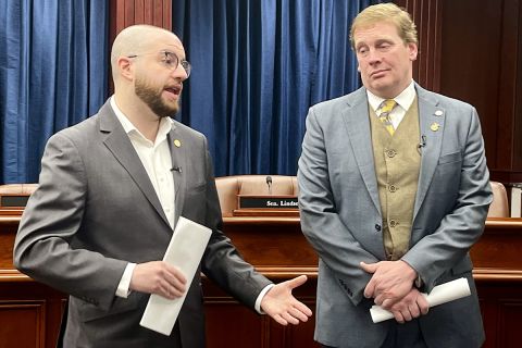 Jeremy Moss and Ed McBroom standing next to each other