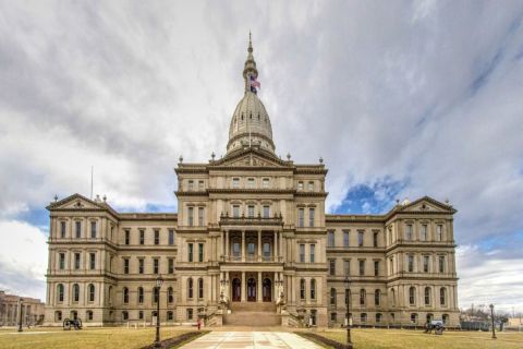 Michigan capitol building in Lansing