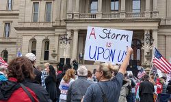 rally in Lansing 