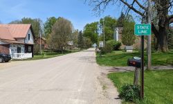 sign of the Michigan-Indiana border