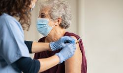 woman getting vaccine