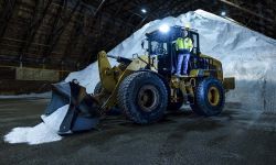 truck with a salt pile