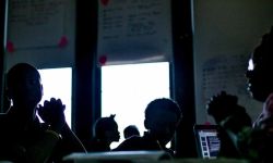 kids sitting in a classroom