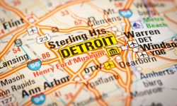 Detroit City on a Road Map