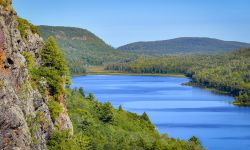 Lake of the Clouds overlook at Porcupine Mountains State Wilderness Park in Michigan's Upper Peninsula.