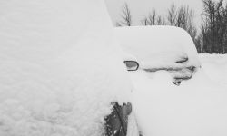 snow covered cars 