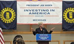 Jennifer Granholm at the podium