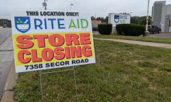 Rite Aid store closing sign