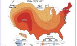 Seasonal Temperature Outlook map