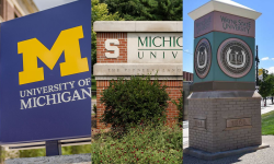 Collage of University of Michigan, Michigan State University and Wayne State 