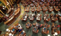 An aerial view of the House floor